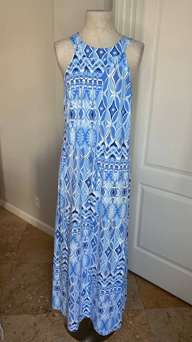 J. McLaughlin Edie Catalina Cloth Maxi Dress Sz L